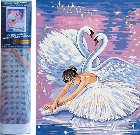 Diamantno slikanje Labodje jezero 30 × 40 cm