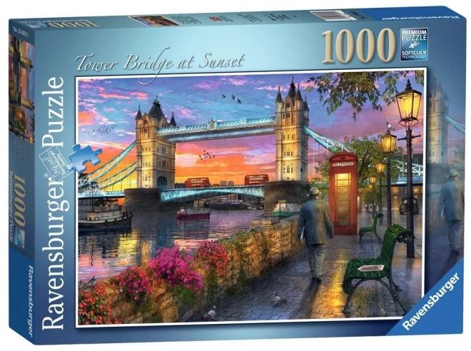 Puzzle 1000 kosov Sončni zahod nad Tower Bridge