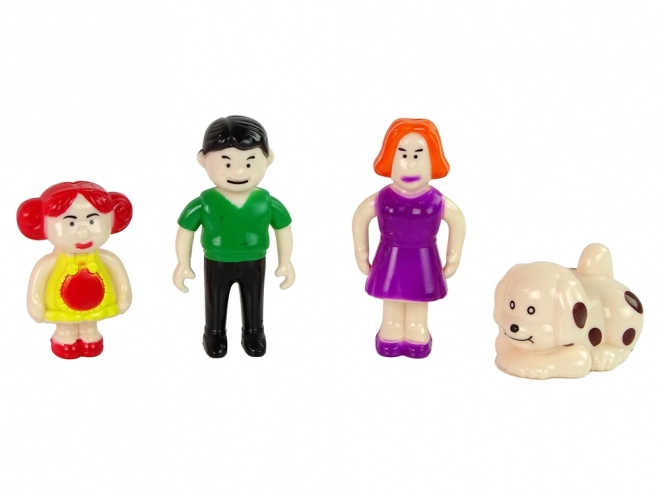 Hiša Vila Set z osvetlitvijo Plastična roza