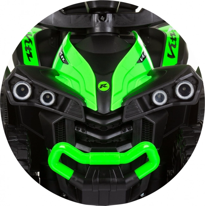 Poganjalec s palico za vodenje in streho ATV zeleno