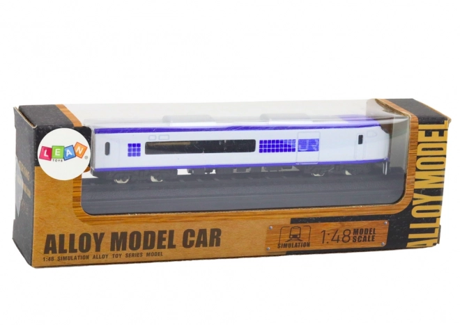 Zbirateljski vlakec 1:48 kovinski belomodri