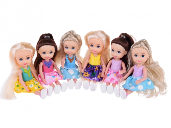 Čudovite mini punčke 12 cm komplet 6 kosov