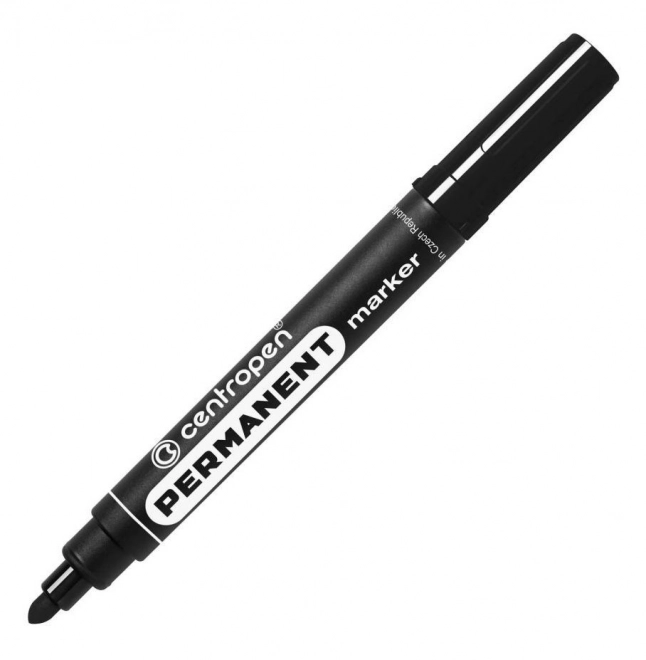 CENTROPEN Permanentni marker 2,5mm črn
