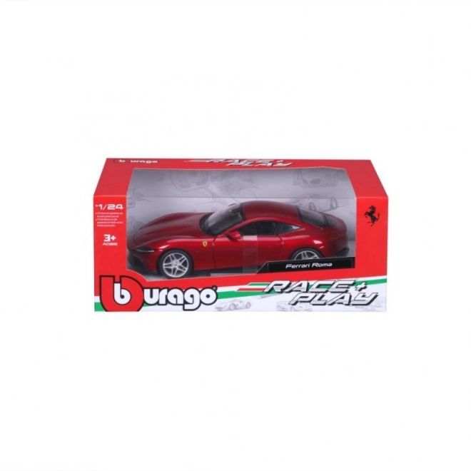 Kovinski avtomobilček Ferrari Roma v rdeči barvi