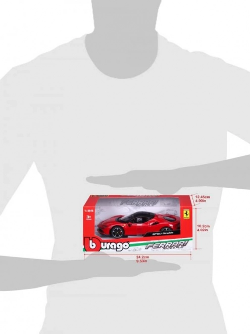 Model avtomobila Ferrari SF90 Stradale rdeč 1:24 Bburago