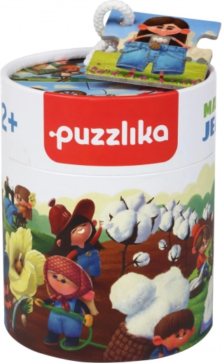 Puzzlika izdelava kavbojk – poučne zgodbené sestavljanke za otroke, 15 kosov