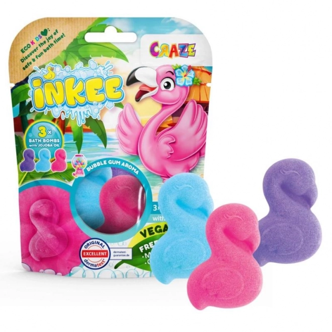 INKEE - Šumeča bomba za kopel - Flamingo