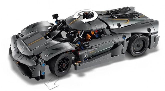 LEGO Technic 42173 Sivo hiperavto Koenigsegg Jesko Absolut