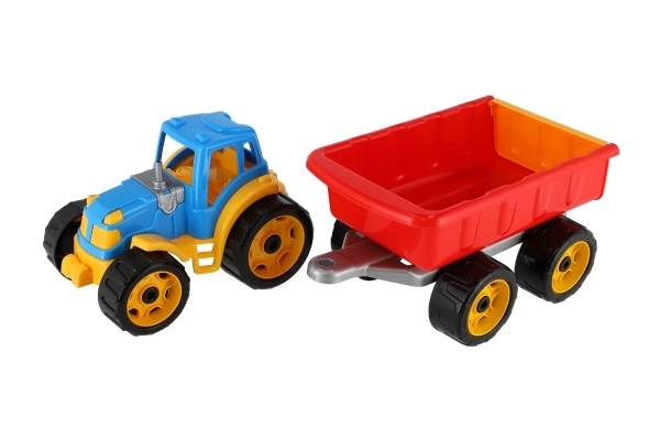Traktor s prikolico plast 53cm brez pogona v mreži