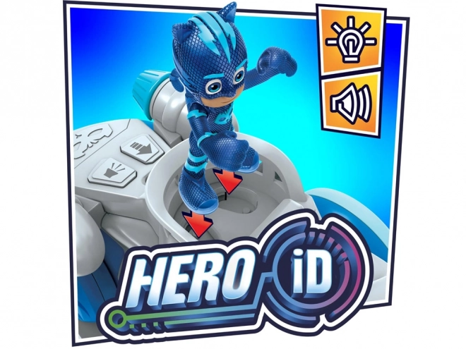 PJMasks Rjoveča pogumna mačka s figurico