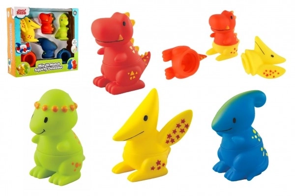 Sestavljivi gumijasti dinozavri za kopel