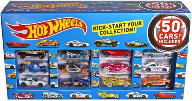 komplet avtomobilčkov Hot Wheels 50 kosov