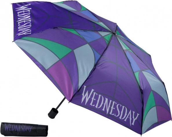 Zložljivi dežnik z motivom Wednesday