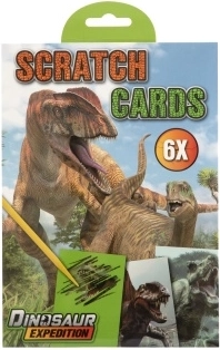 Praskalni podobniške slike dinozavri – set 6 kart 21 × 14 cm