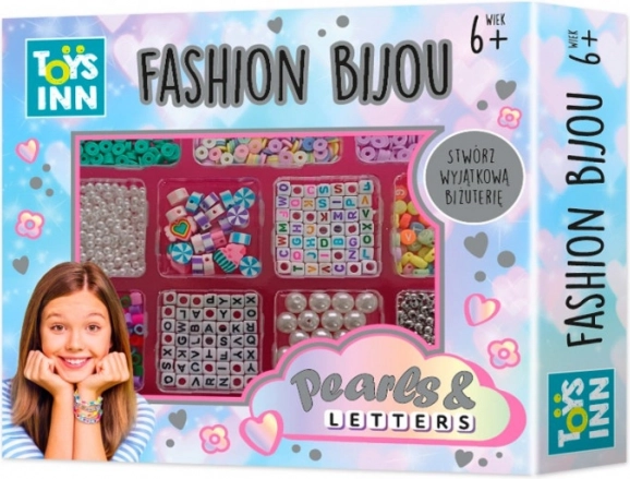 Kreativni komplet kroglic Pearl & Letters za izdelavo nakita