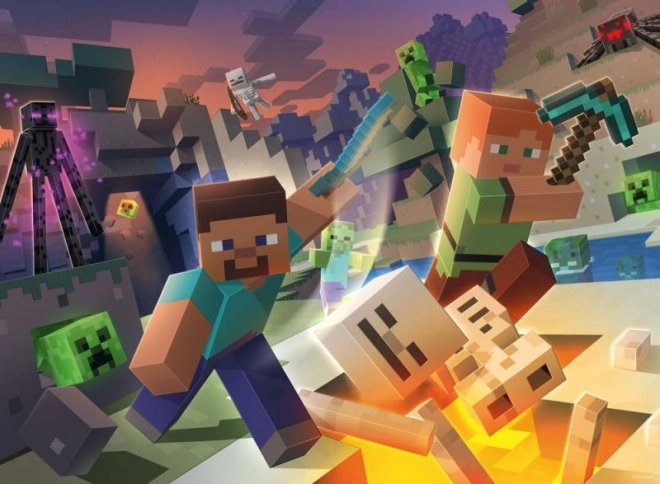 Ravensburger sestavljanka Minecraft: Pošasti iz Minecrafta 100 kosov