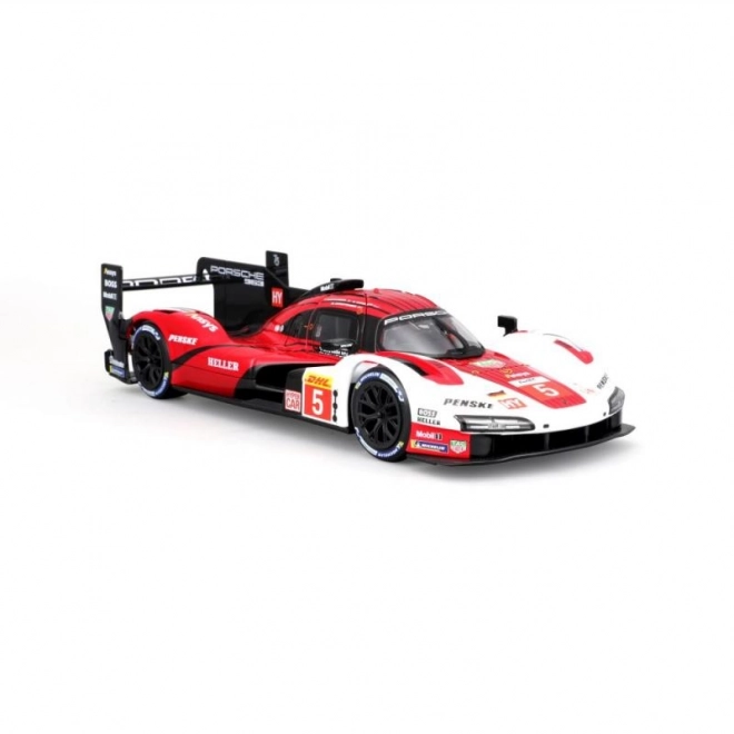 Bburago 1:24 Racing - Porsche 963 - Bel/Rdeč #5