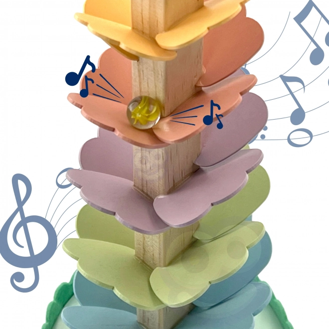 Lesena steza za kroglice Duha Montessori WOOPIE GREEN