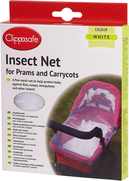 Mreža proti insektom za voziček, bela