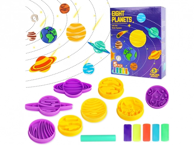 Izobraževalni komplet plastelina Planeti Osončje
