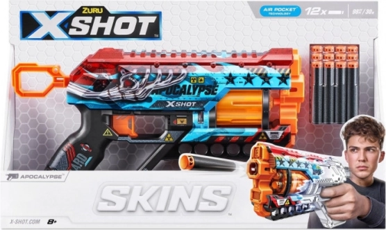 Pena blaster X-Shot Skins Griefer Apocalypse, 12 izstrelkov