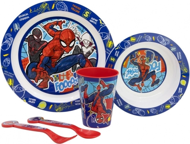 Otroška jedilna garnitura 5v1 Spiderman