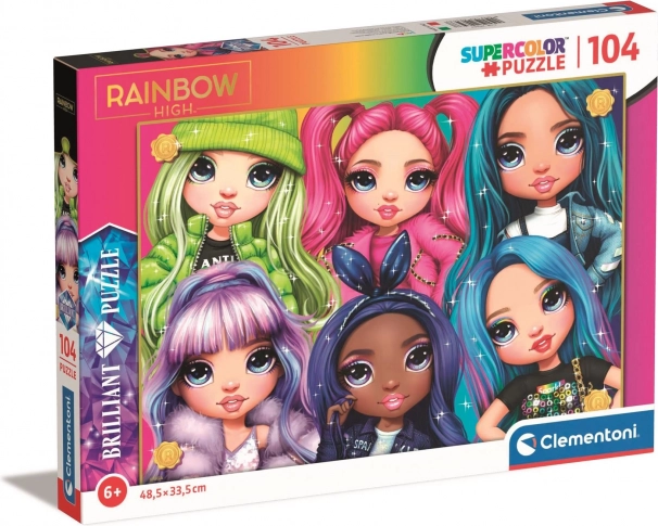 Clementoni sestavljanka Rainbow High: Mavrične prijateljice, 104 koščkov