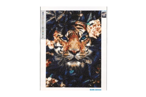 Diamantno slikarstvo Skriti Tiger 30x40 cm
