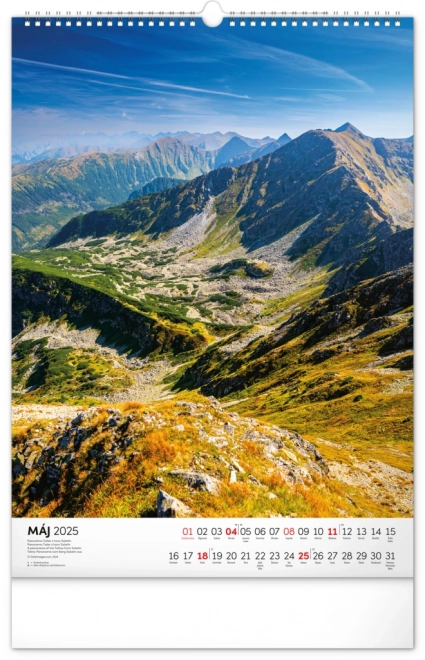 NATIKA Stenski koledar Tatry 2025, 33 x 46 cm