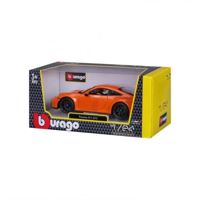 Bburago Porsche 911 GT3 model oranžen 1:24