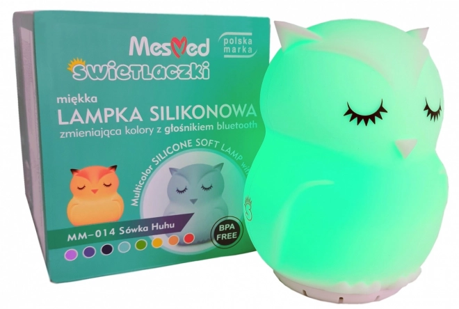 Silikonska nočna luč, ki spreminja barvo z Bluetooth zvočnikom Luč sova HU HU HU HU HU