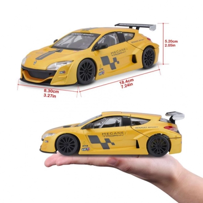 Bburago 1:24 Renault Mégane Trophy Metallic Rumena 18-22115
