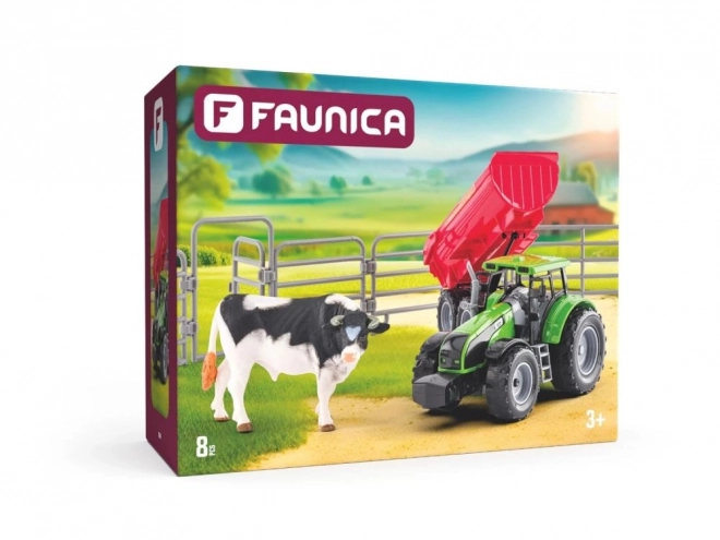 Traktor s prikolico in bikom z vrtom