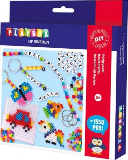 Likajoče perlice PLAYBOX – komplet perlic, zapestnic in obeskov 1550 kos