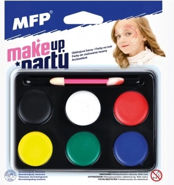 Barve za obraz MFP Make-up Party 6 barv s čopičem
