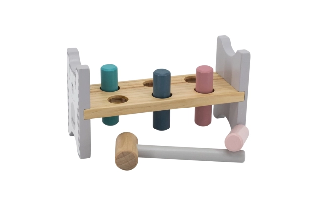 VIGA PolarB Lesena klopica s kladivcem – Montessori igrača