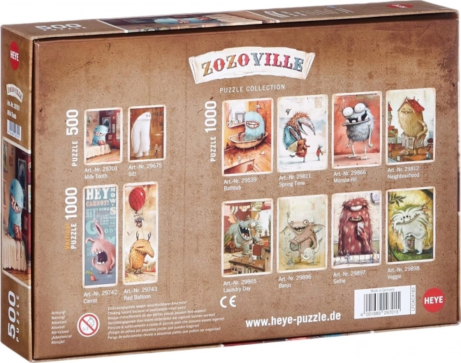 Puzzle HEYE Zozoville: Mlečni zobek 500 delov