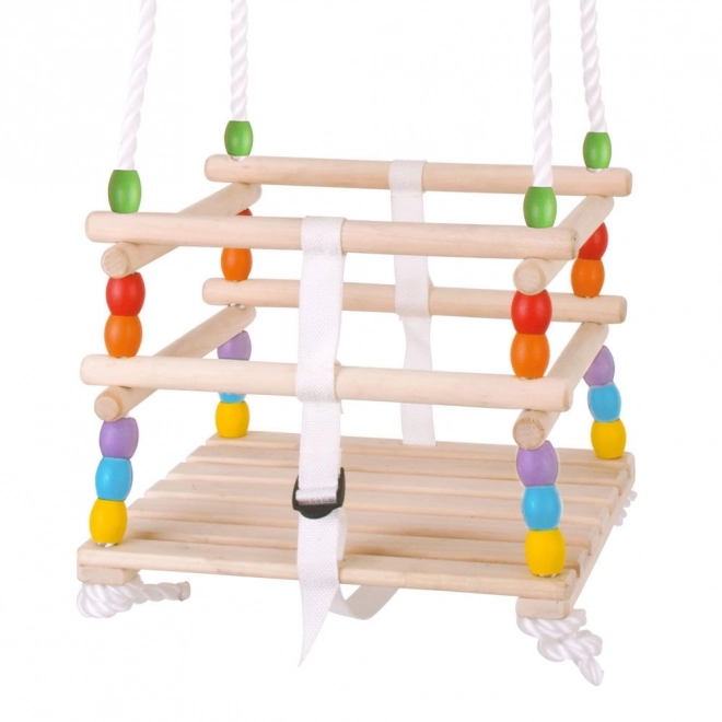 Bigjigs Toys Lesena obesanka z biseri