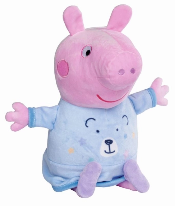 Peppa Pig 2v1 plišasta uspavanka z glasbo + svetloba, modra, 25 cm