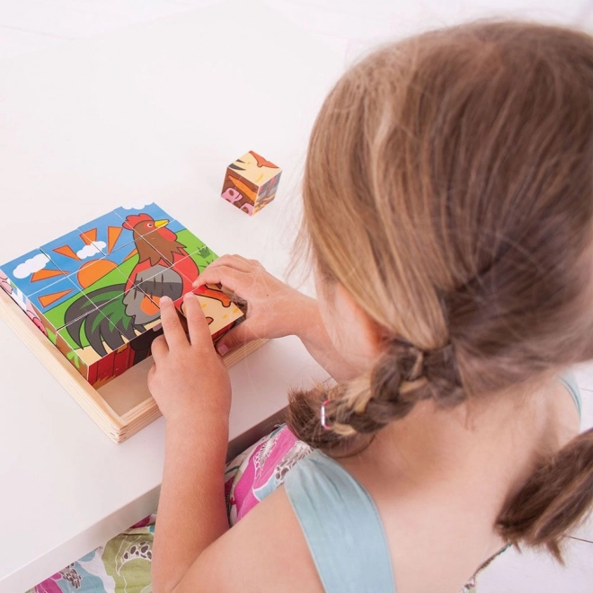 Bigjigs Toys Kocke slike farma