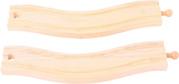 Ukrivljene tirnice Bigjigs Rail 22 cm - 2 kosa