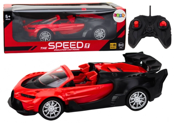 Športni avto na daljinsko vodenje 1:18 Rdeča