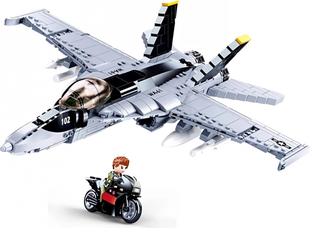 Sluban ModelBricks lovec F/A‑18 Super Bumblebee sestavljanka