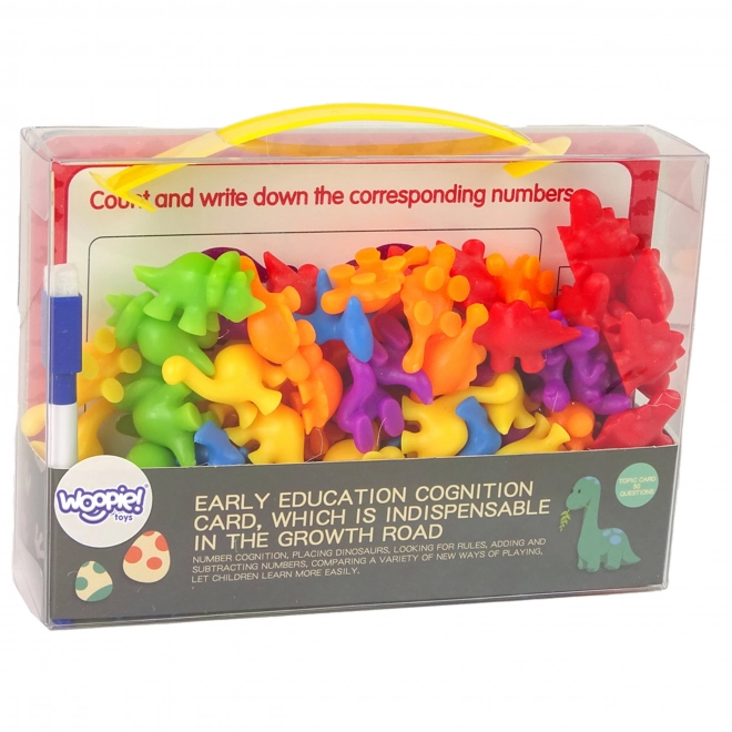 WOOPIE Izobraževalni Set Računanje Montessori Dino Sestavljanka 95 ks