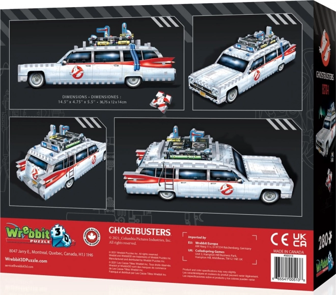 Wrebbit 3D Puzzle Ghostbusters Ecto-1, 280 kosov