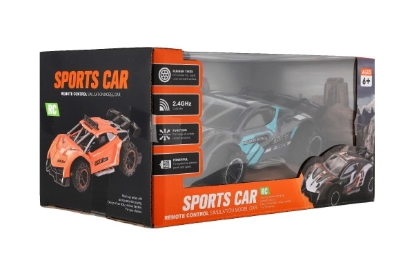 RC športni avto 2,4GHz srebrno-turkizno 20cm – Srebrno-turkizno
