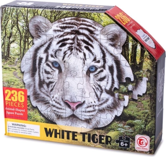 Obrisna sestavljanka beli tiger, 236 koščkov