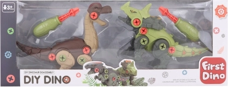 Vijačni dinozavri za otroke 2 kosa z izvijačem
