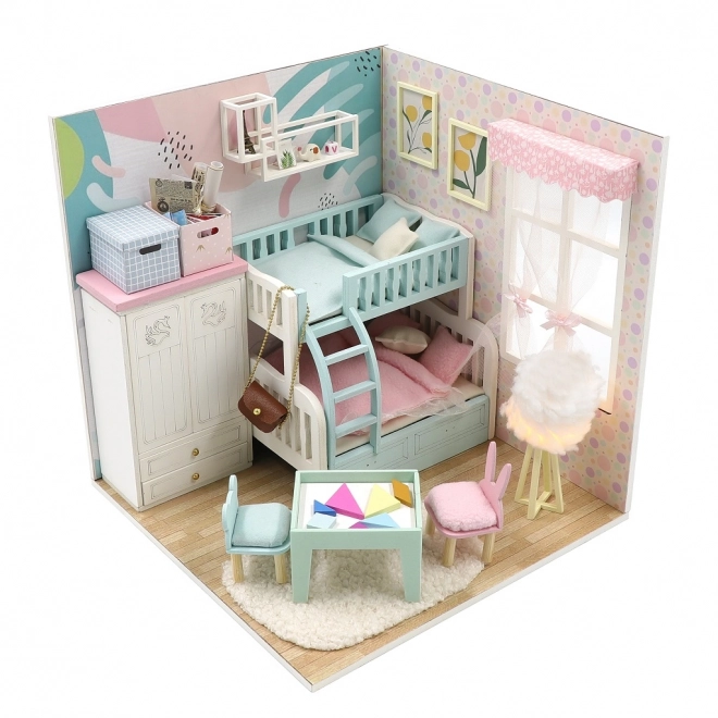 Deveta miniatura hiške udobna otroška soba