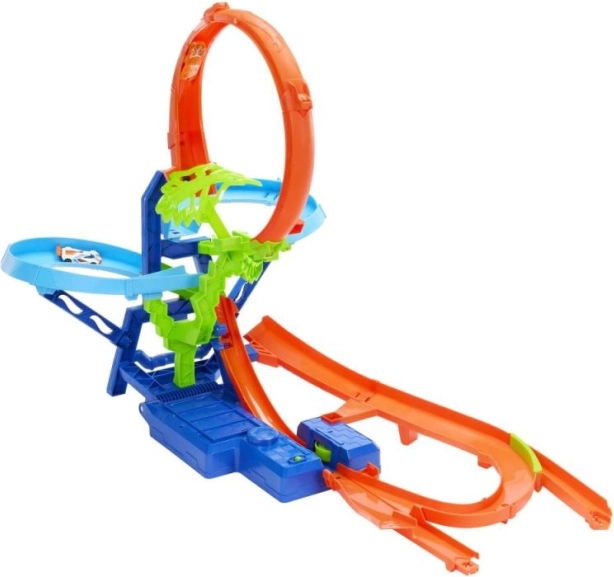 Hot Wheels Stunt Tracks trk v zraku – dirkalna proga z zanko in pospeševalnikom